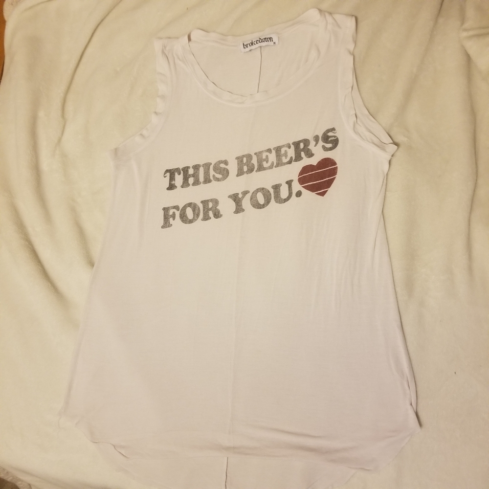 Brokedown Clothing Women's White T-Shirt Med.